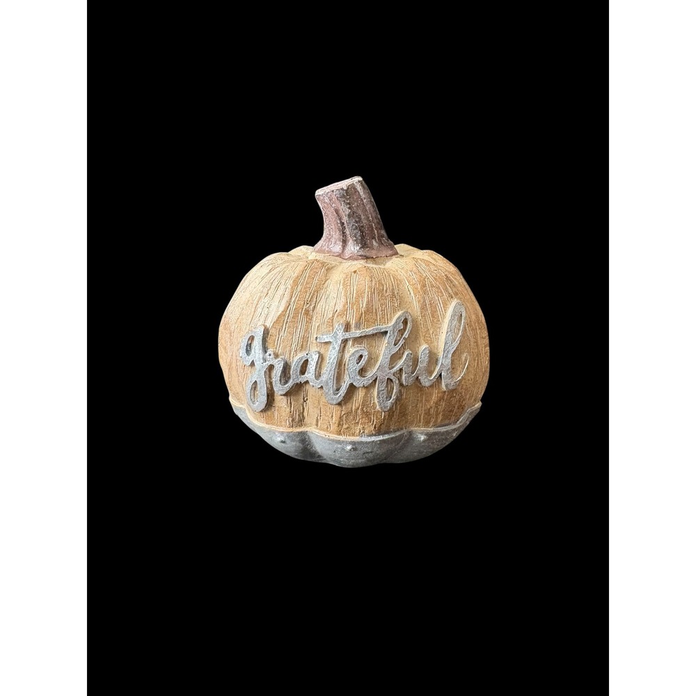 Grateful Pumpkin Place Card Holder Thanksgiving Fall Table Decor Rustic